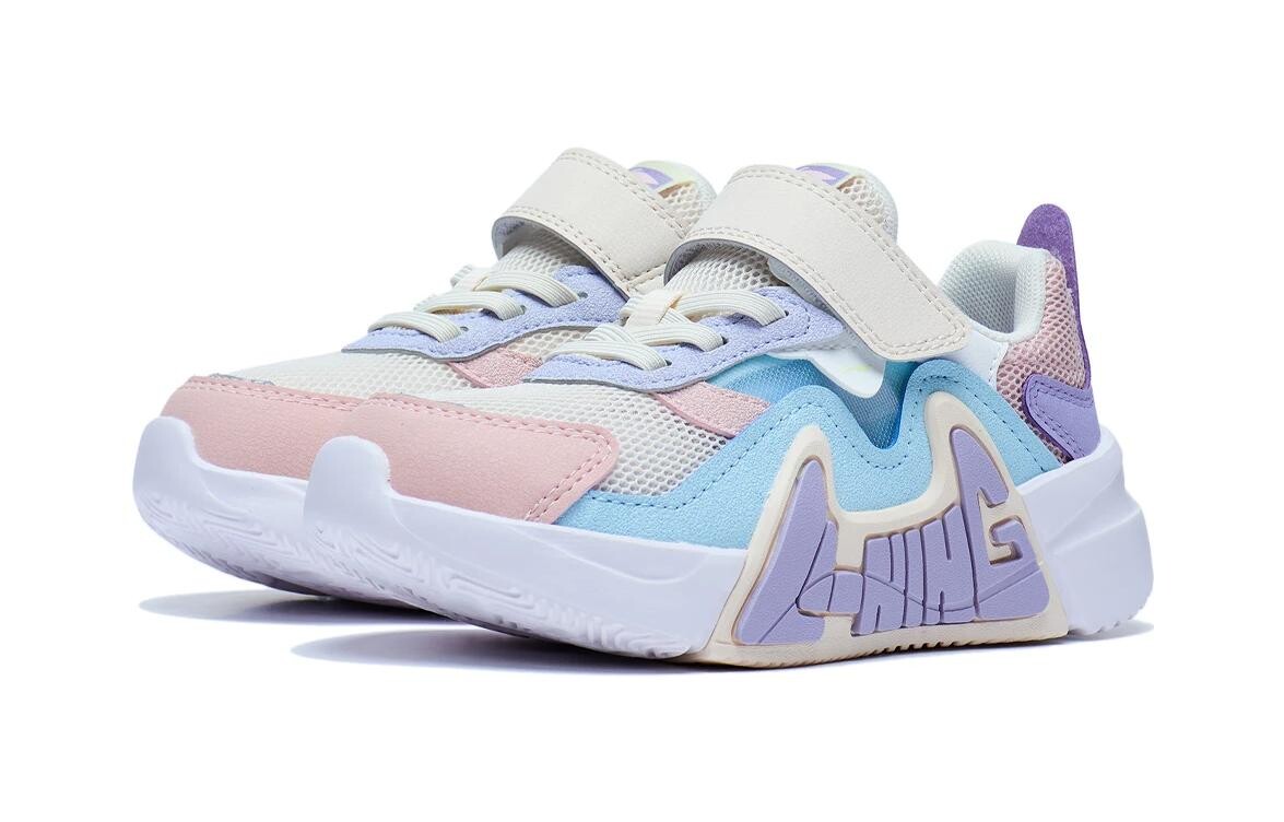 Кроссовки LINING YOUNG LN 90 SUMMER Kids Lifestyle Shoes PS Low-top Grey/pink/blue — фото 3