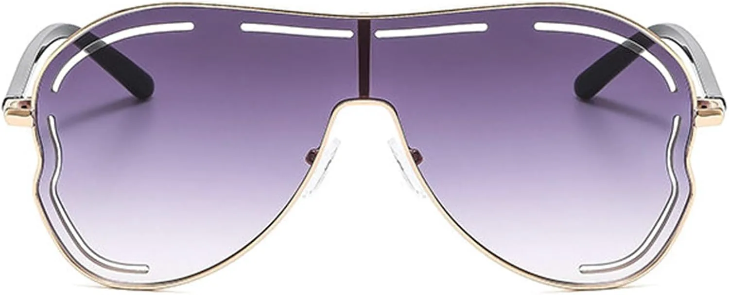 

Женские солнцезащитные очки Helena Oversized Square Shield, роскошные цельные солнцезащитные очки в большой оправе, модель 2025, очки-пилот для женщин, C3