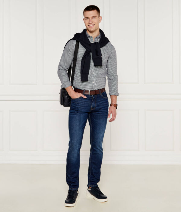 Рубашка мужская Tommy Hilfiger в мелкую клетку, синий — фото 2