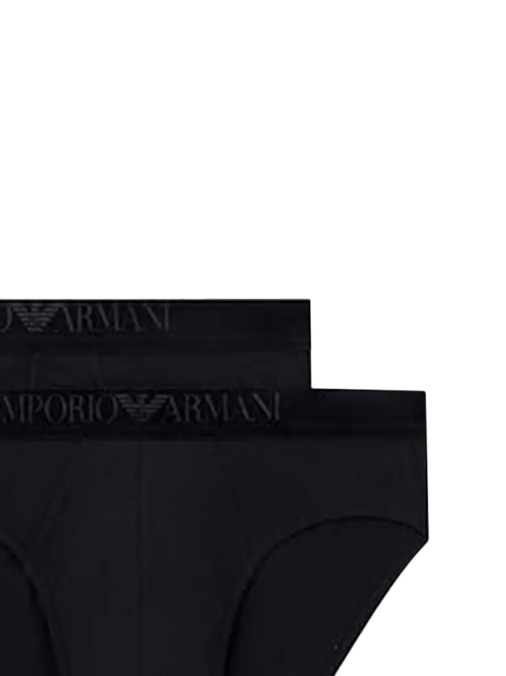 Трусы-брифы с логотипом Emporio Armani, черный — фото 2