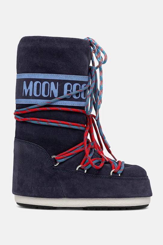 Детские замшевые зимние ботинки MB ICON SUEDE LACES Moon Boot, темно-синий — фото 2