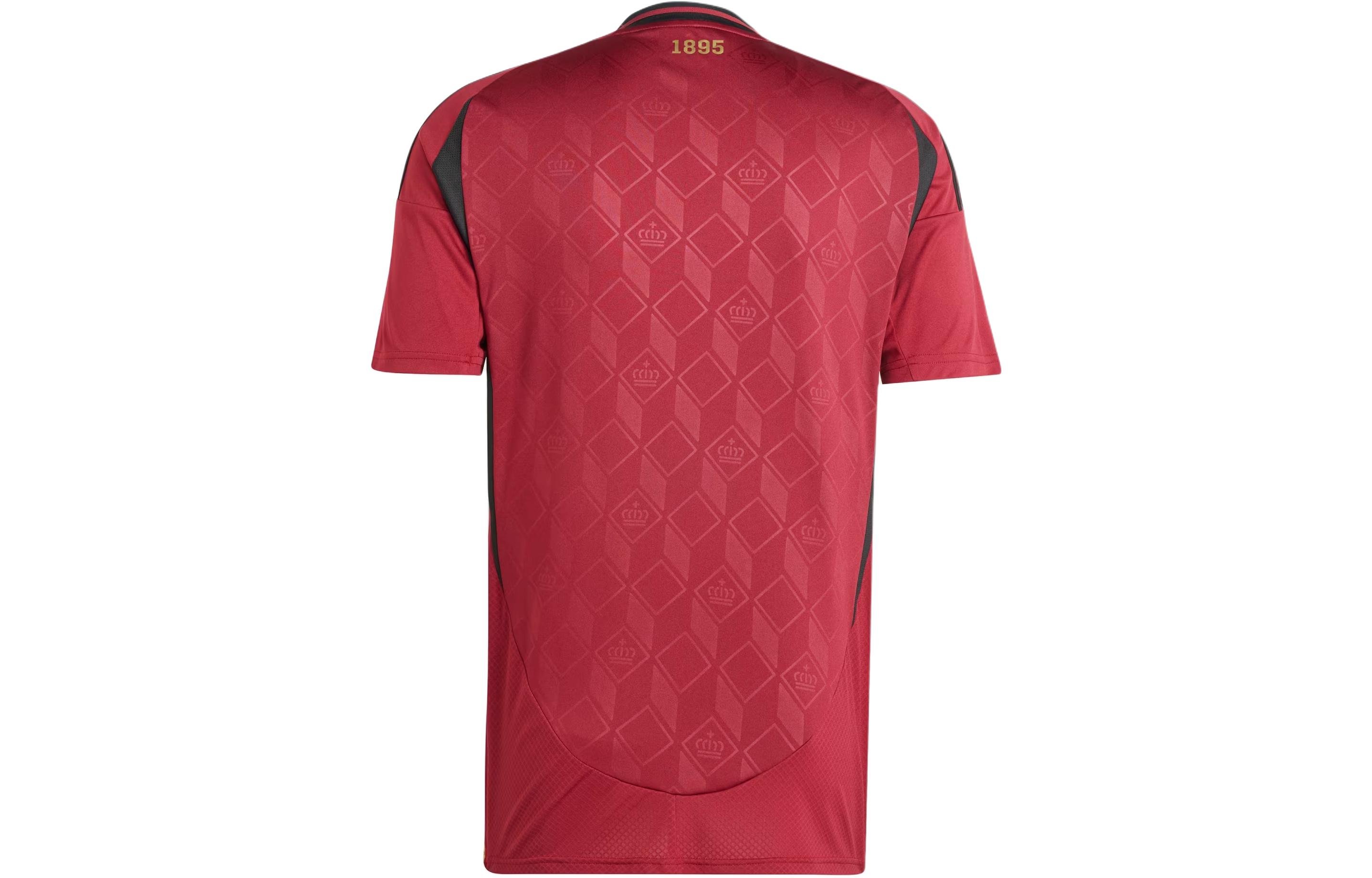 Бельгия 24 домашняя футболка Adidas, Бордово-красная — фото 3