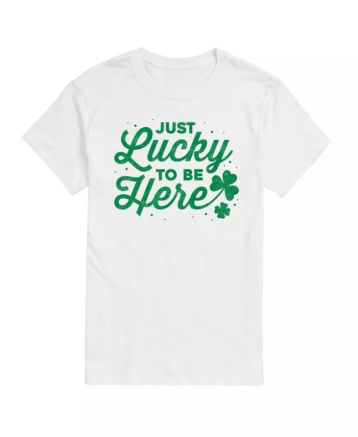 

Мужская футболка с коротким рукавом St Patrick's Just Lucky To Be Here AIRWAVES, белый
