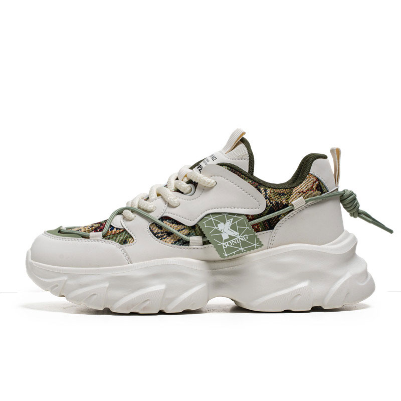 

YIVELOVE Скользоустойчивые дышащие низкие массивные кроссовки с эффектом увеличения роста мужские - бежево-зеленые, цвет Beige Green