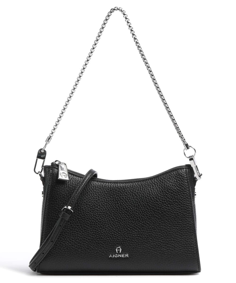

Сумка через плечо Ivy из зернистой яловой кожи Aigner, черный