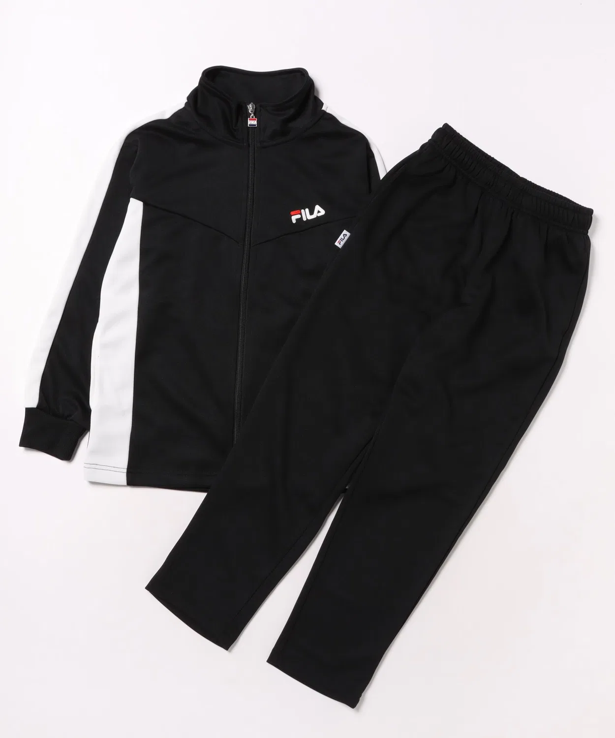 Костюм спортивный FILA с принтом, комплект из двух предметов, черный