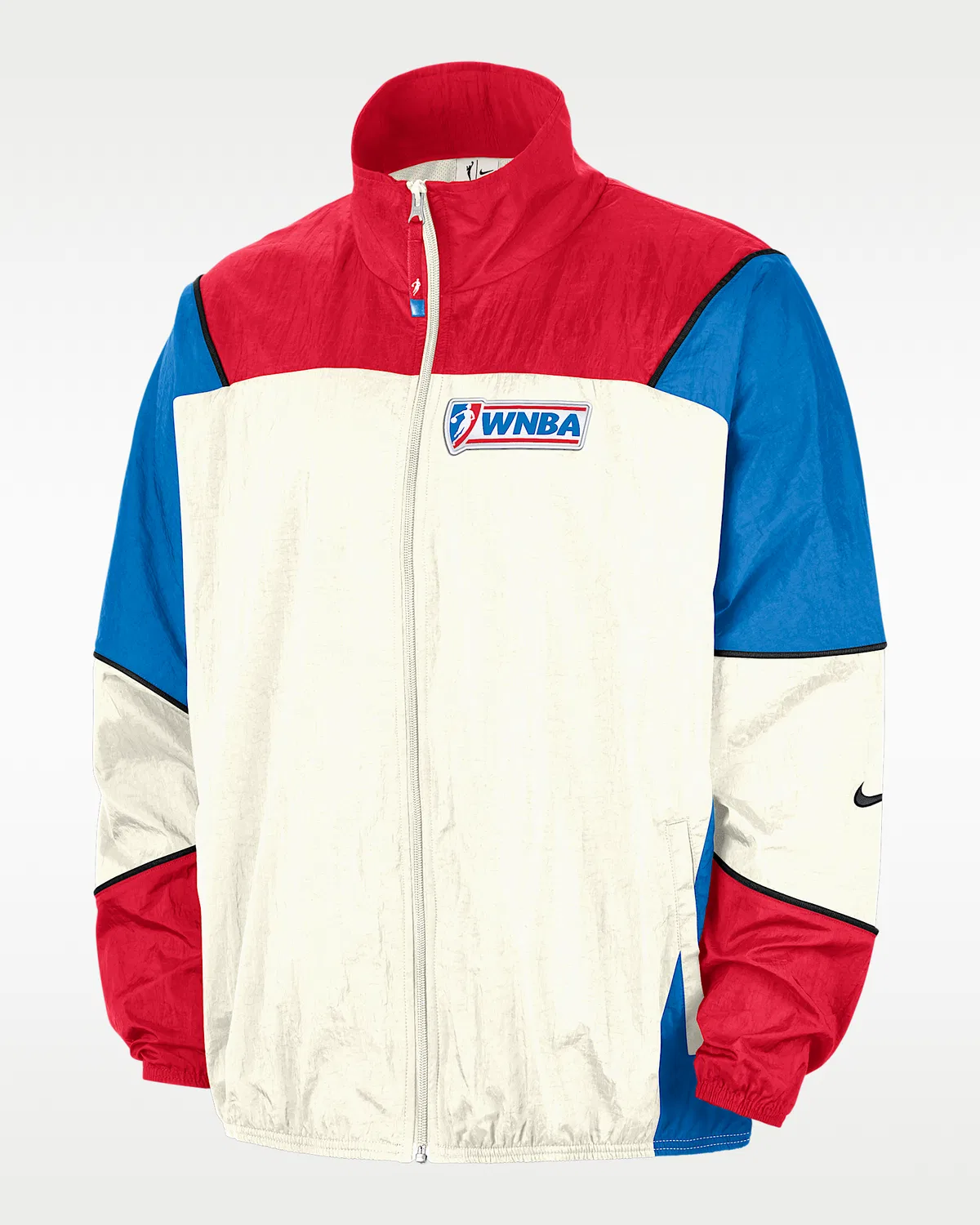 Nike Basketball Lightweight Jacket WNBA Legends, Sail/Action Red/Light Photo Blue/Black