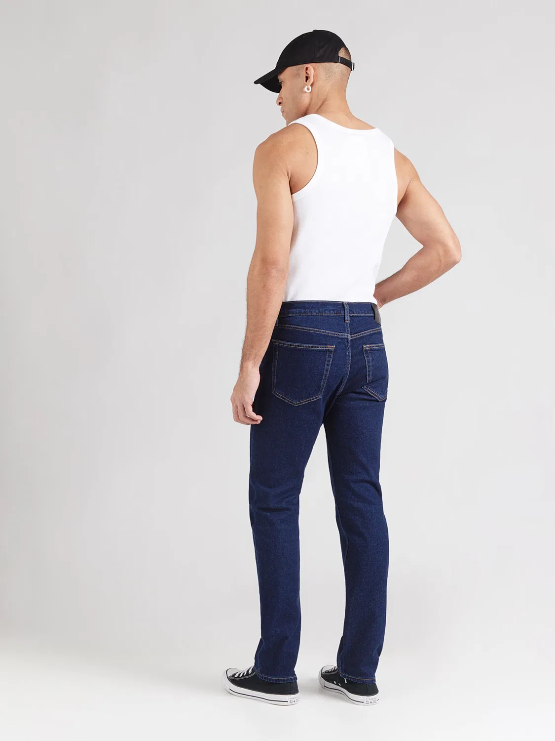 Джинсы Calvin Klein Slim fit темно-синего цвета — фото 4