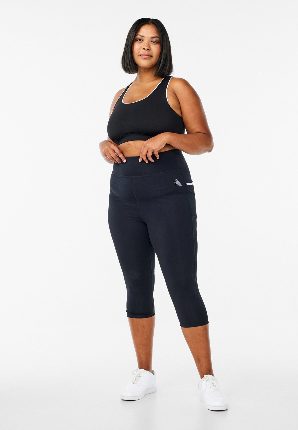 

Леггинсы LAUF-CAPRI MIT LEICHTER KOMPRESSION Active by Zizzi, черный