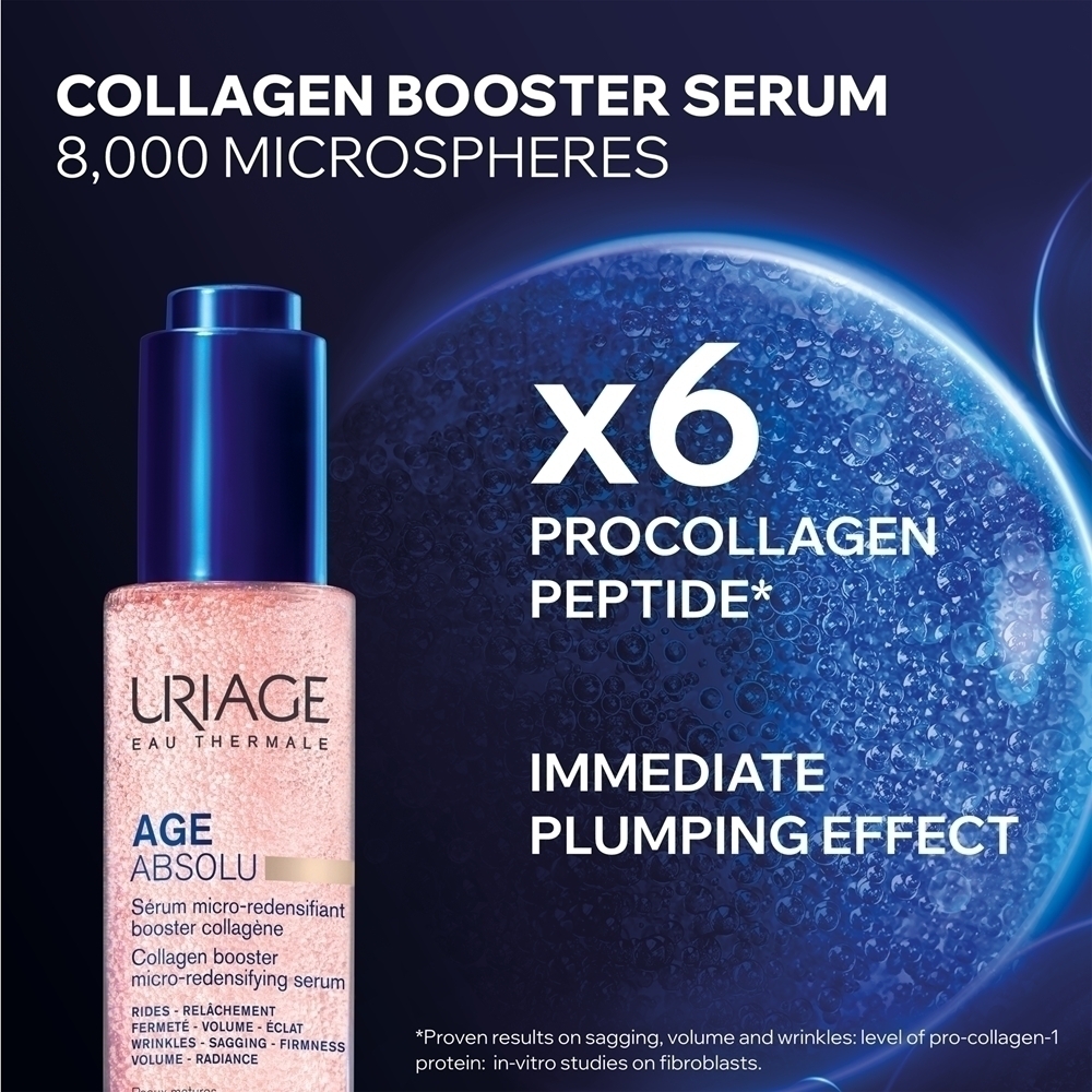 Сыворотка Uriage — Против морщин Age Absolu Serum стимулирует выработку коллагена, 30 мл — фото 3