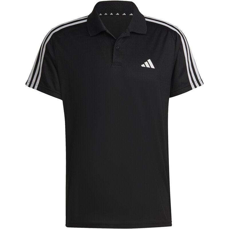 

Тренировочный комплект Polo Train Essentials из пике с 3 полосками Adidas, черный