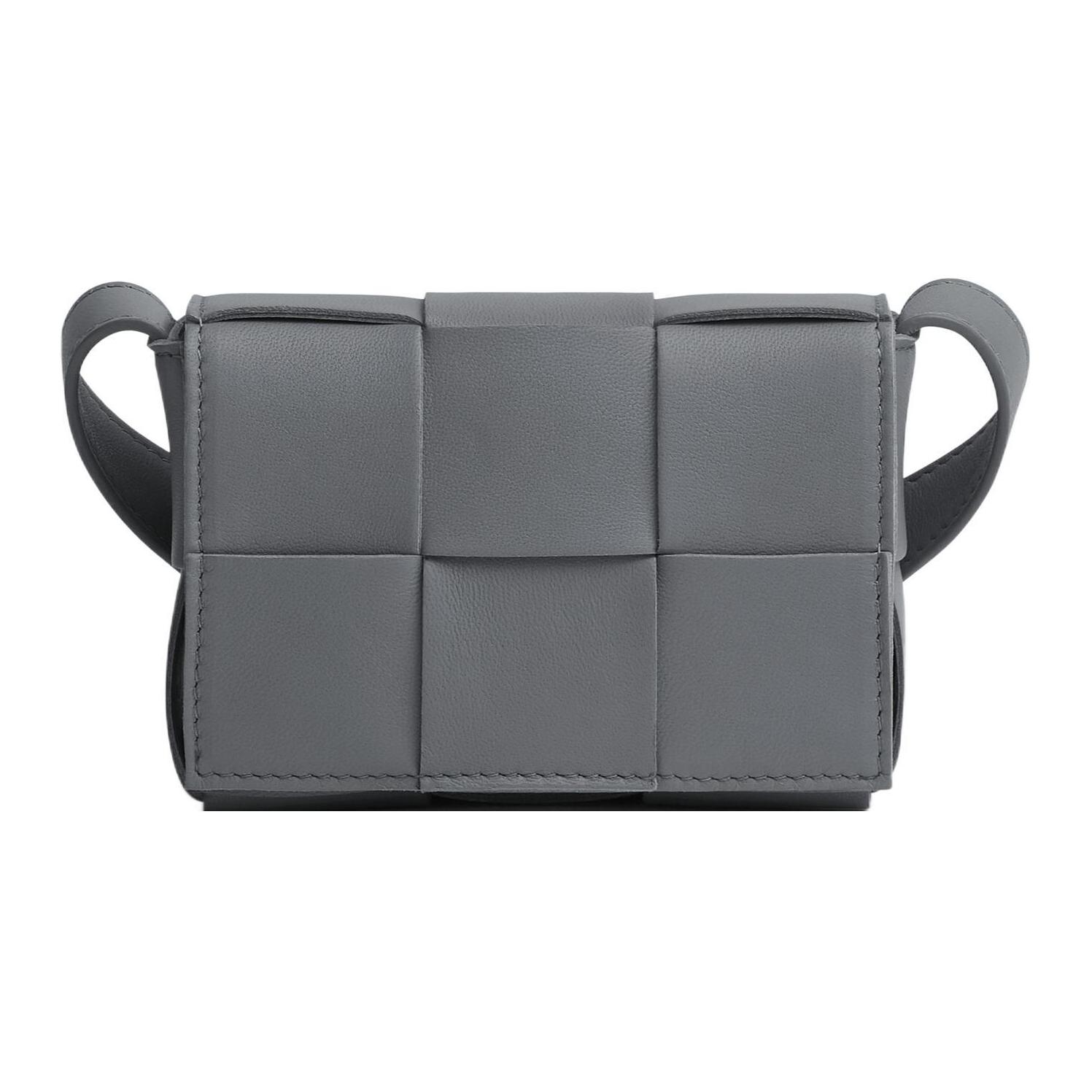 

Bottega Veneta Женская сумка CASSETTE из овечьей кожи с рисунком тофу, наплечная сумка, сумка через плечо, серая