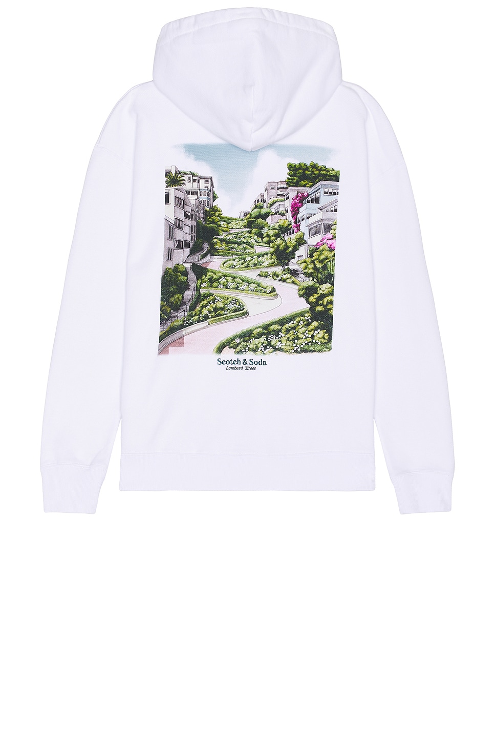 

Свободный крой толстовки с рисунком Scotch & Soda, белый