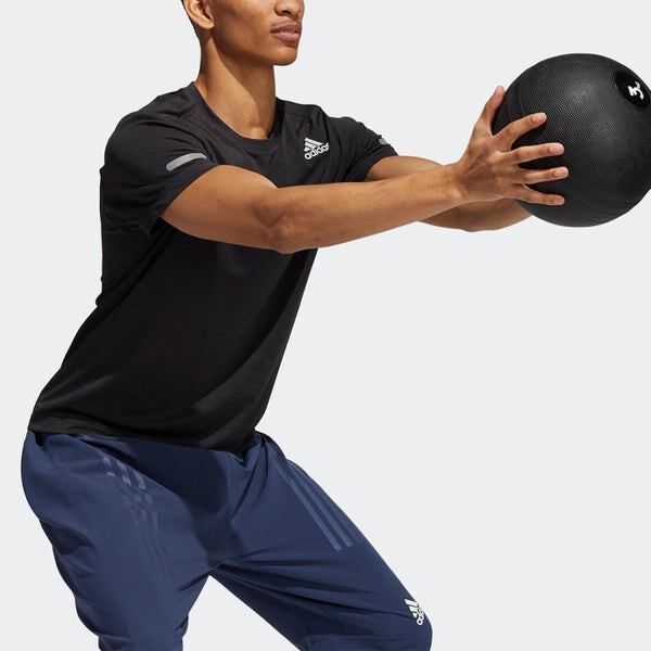 Футболка adidas Training Sports Reflective Stripe Printing Short Sleeve Gray, серый — фото 3