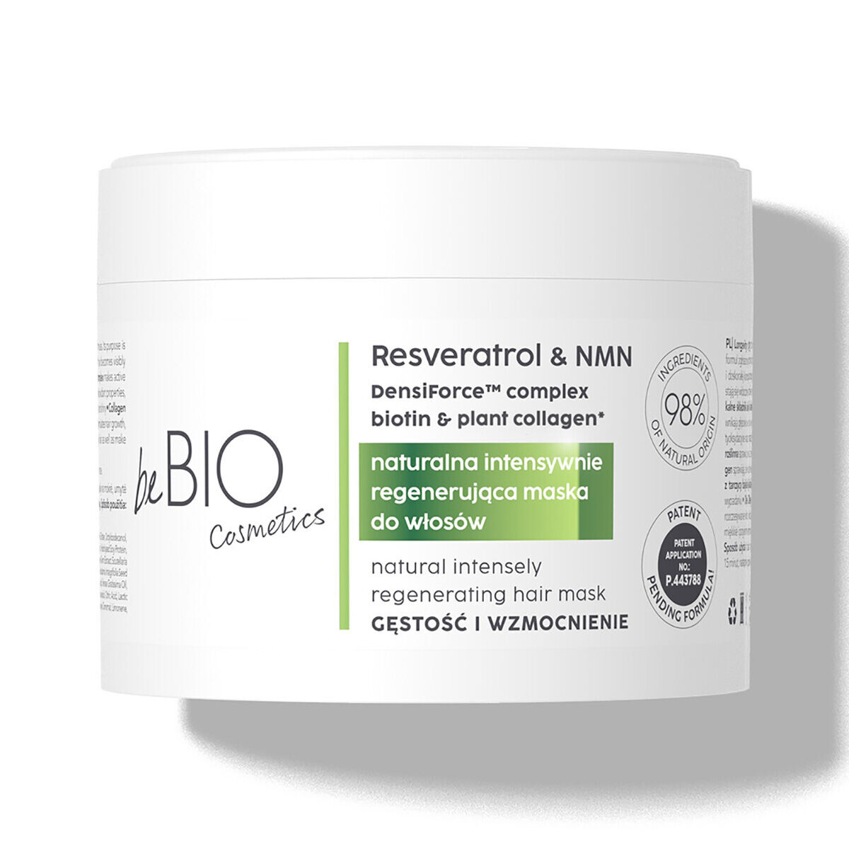 

Натуральная интенсивно регенерирующая маска для волос Bebio Longevity, 250 мл