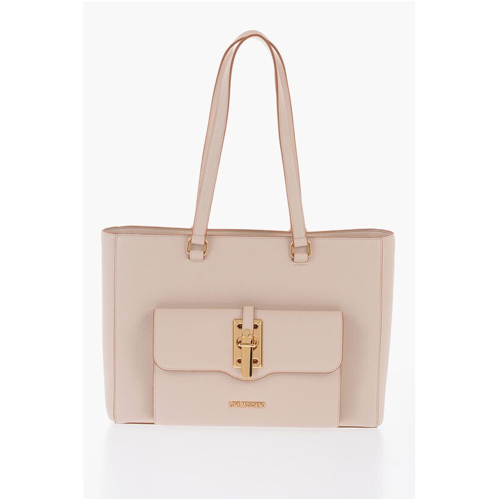 

Сумка-тоут LOVE из искусственной кожи с золотистыми деталями Moschino, Beige