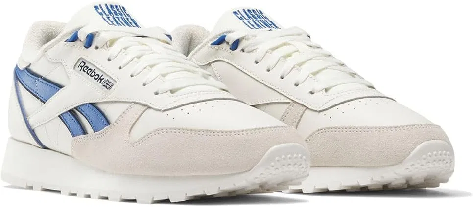 Классические кожаные кроссовки Reebok унисекс, Chalk Vecblu Vecnav — фото 3