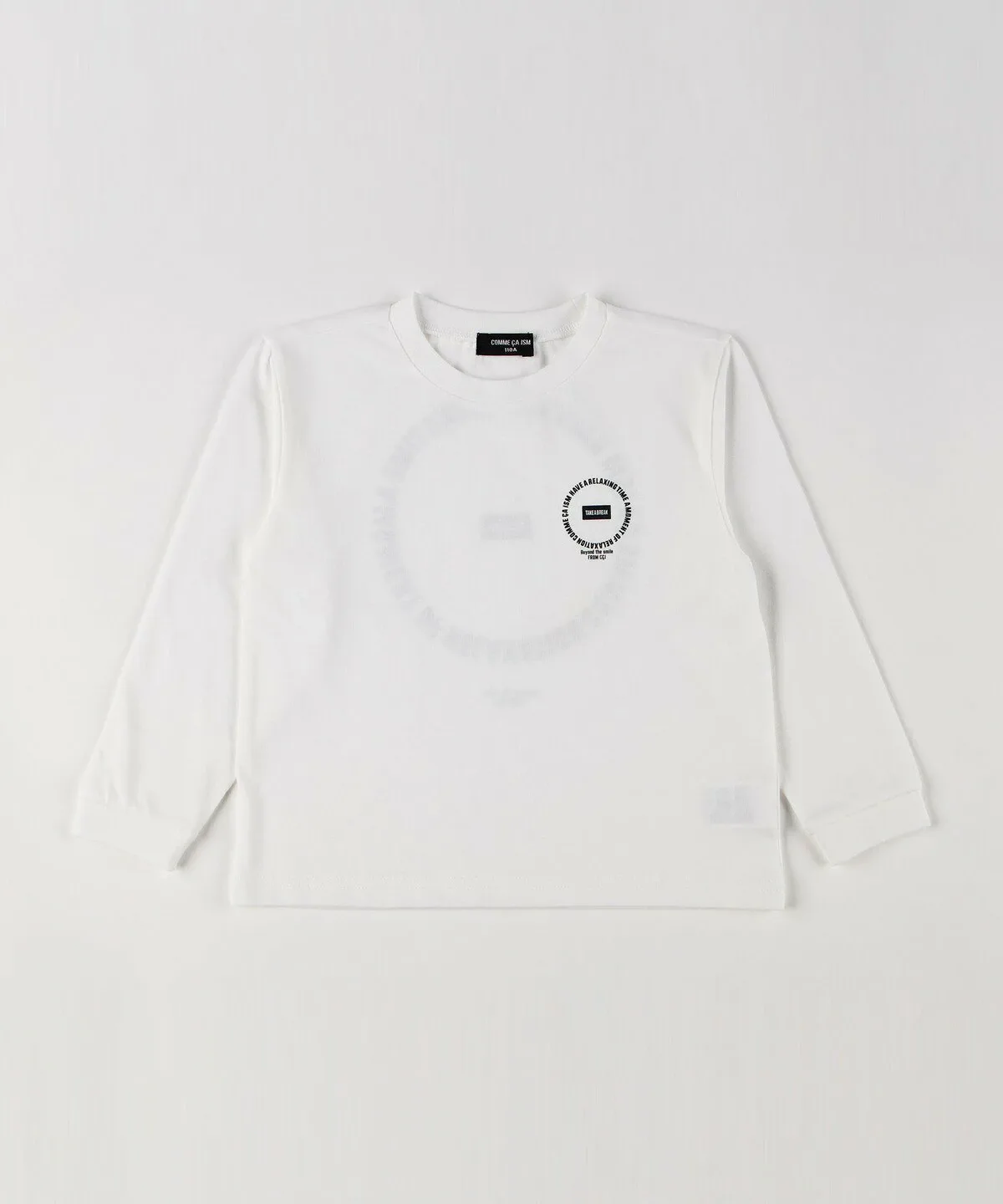 Футболка с длинными рукавами и принтом в виде кругов Comme Ca Ism, off white
