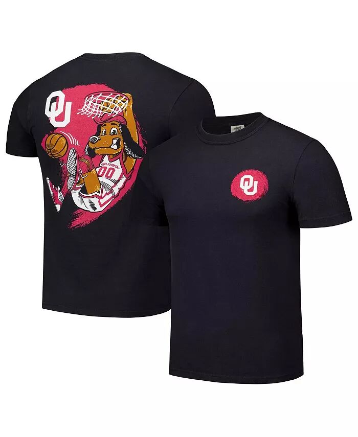 

Мужская и женская футболка Oklahoma Sooners Hyper Local Top Daug Slam Dunk Image One, черный