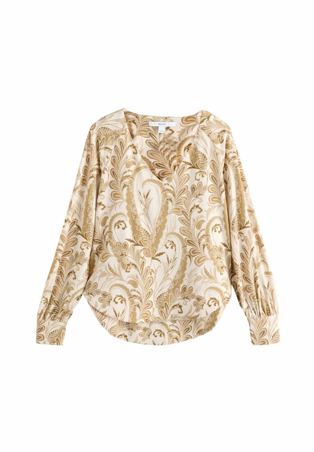 

Блуза LONG SLEEVE V-NECK Next, бежевый