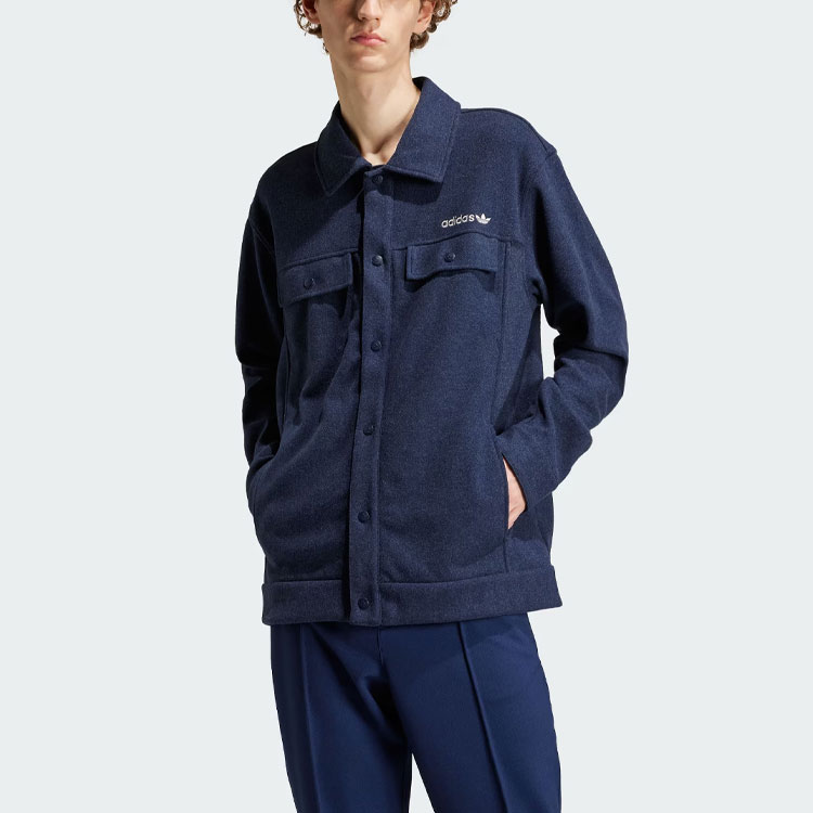 Adidas Originals Премиальная рубашка-куртка мужская темно-индиго, Dark Indigo — фото 4