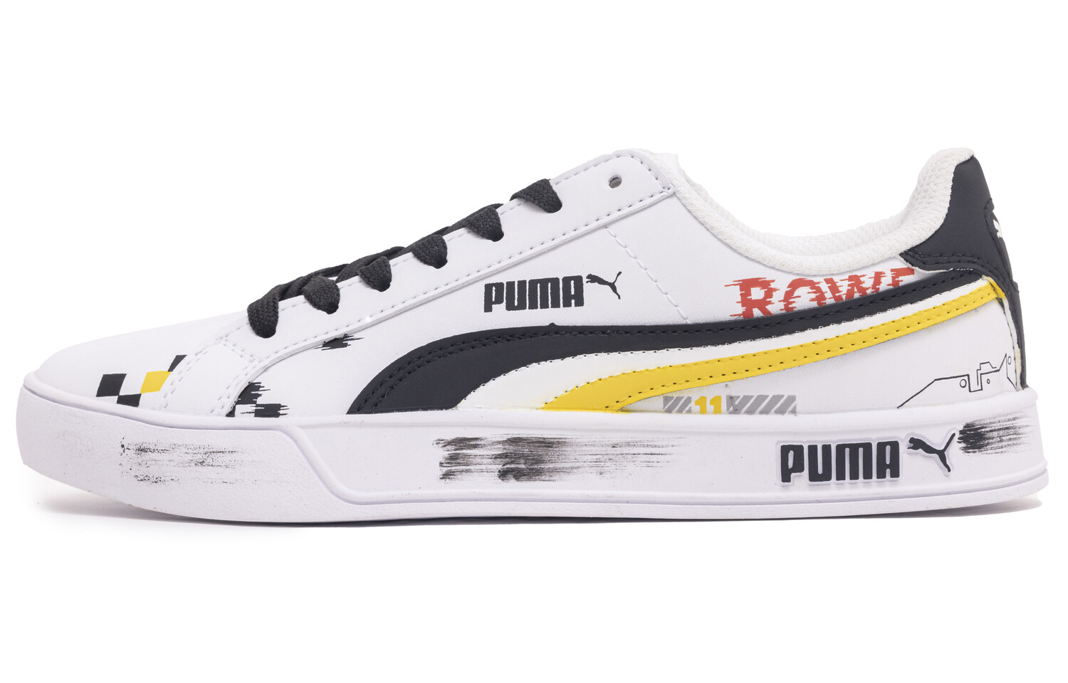

Кроссовки Puma Smash Vulc Skateboarding Shoes Unisex Low-top White/black, белый