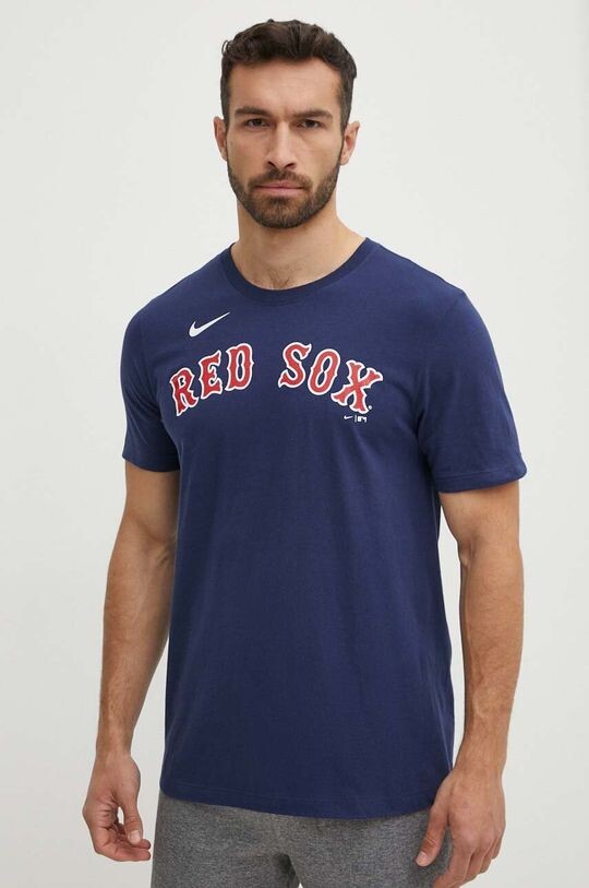 

Хлопковая футболка Boston Red Sox Nike, темно-синий