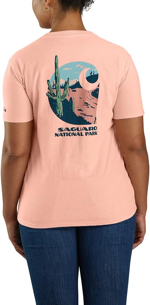 

Carhartt Women's 106585 Женская футболка с коротким рукавом свободного кроя из плотной ткани Saguaro NATI, Tropical Peach, Оранжевый, Carhartt Women's 106585 Женская футболка с коротким рукавом свободного кроя из плотной ткани Saguaro NATI, Tropical Peach