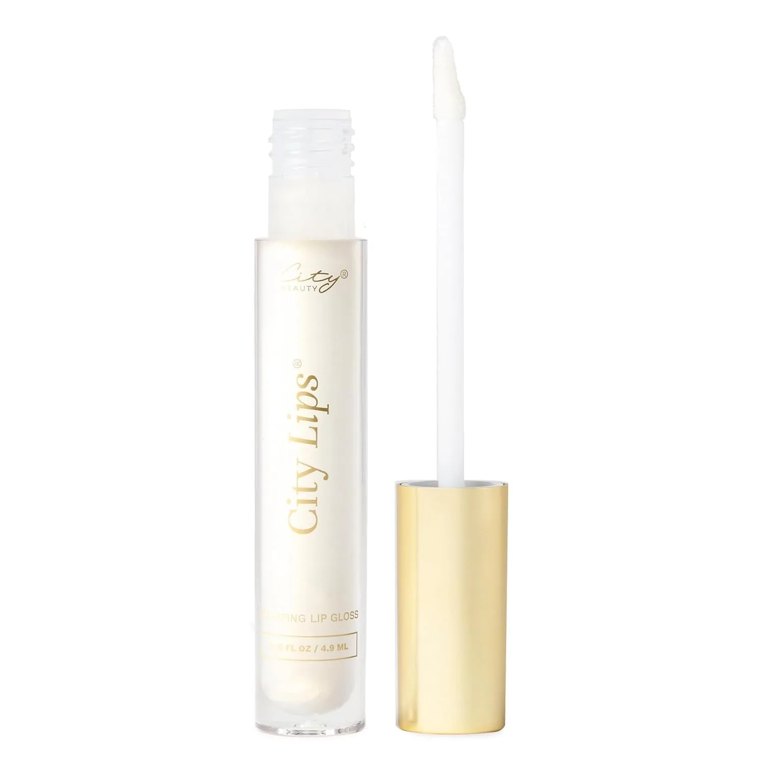Блеск для губ City Beauty City Lips Plumping Lip Gloss Silver Skyline - глянцевый блеск для более полных и молодых губ | Увлажняющее и разглаживающее средство для губ с гиалуроновой кислотой, Silver