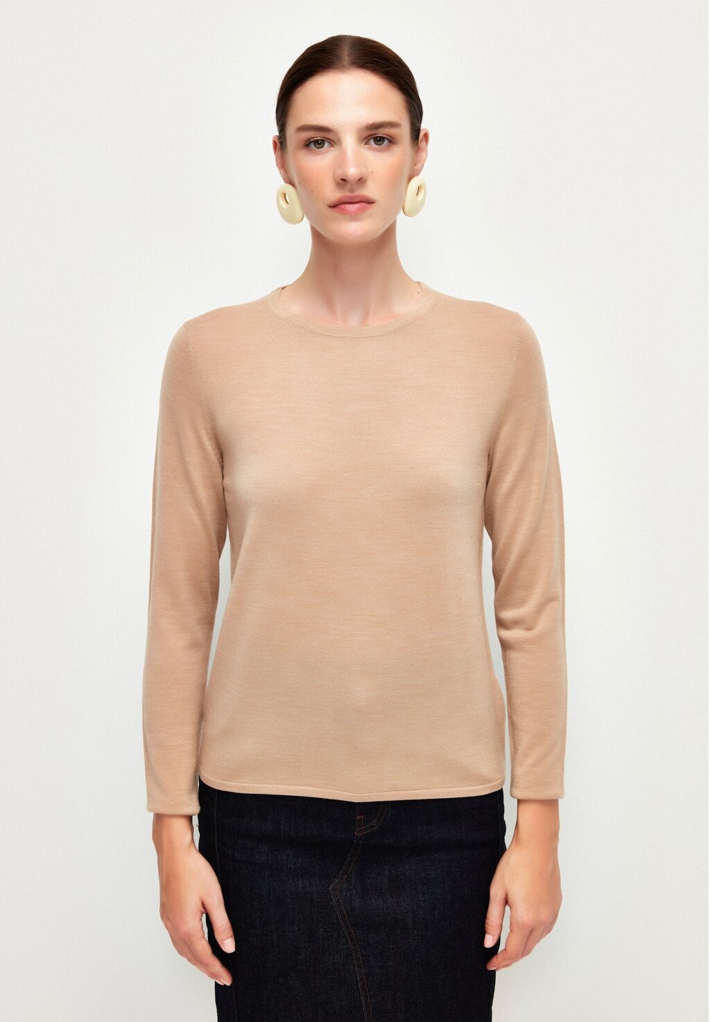 

Вязаный свитер CREW NECK adL, цвет camel
