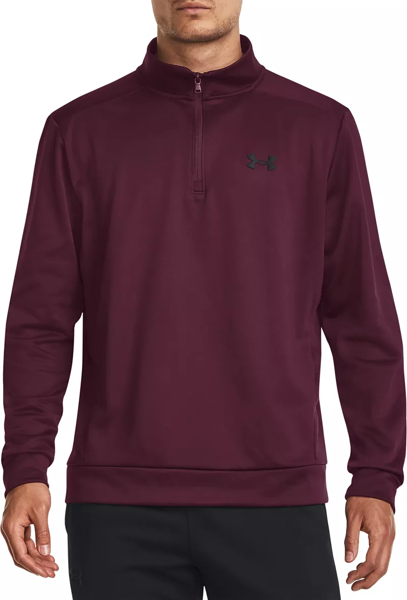 

Мужской флисовый пуловер с молнией 1/4 Under Armour Armor, темно-бордовый