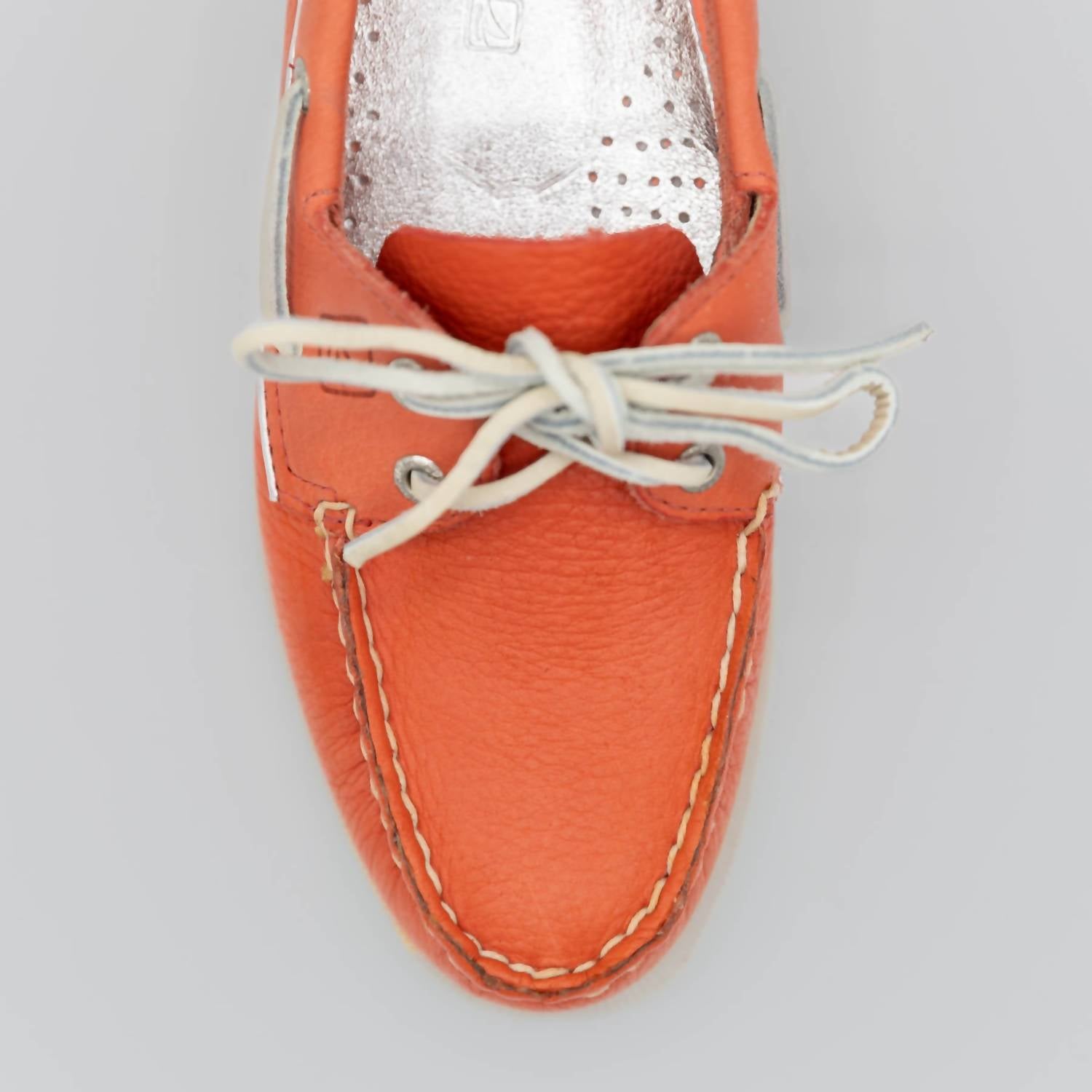 Женские кожаные туфли-лодочки Top-Sider оранжевого цвета Sperry — фото 2