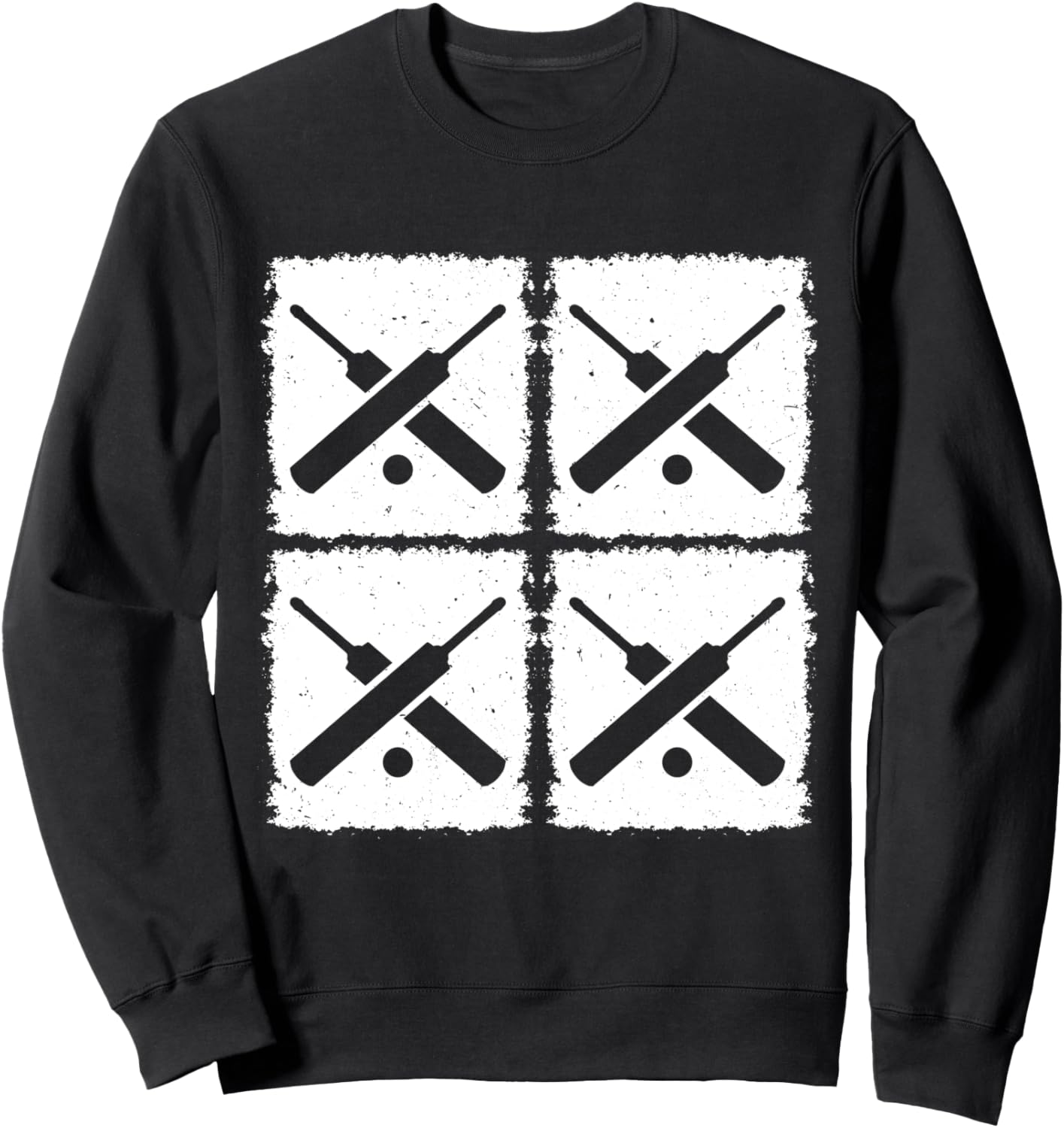 

Ретро-крикет, толстовка с изображением игрока в крикет в стиле ретро Cricketing Cricket Designs, черный