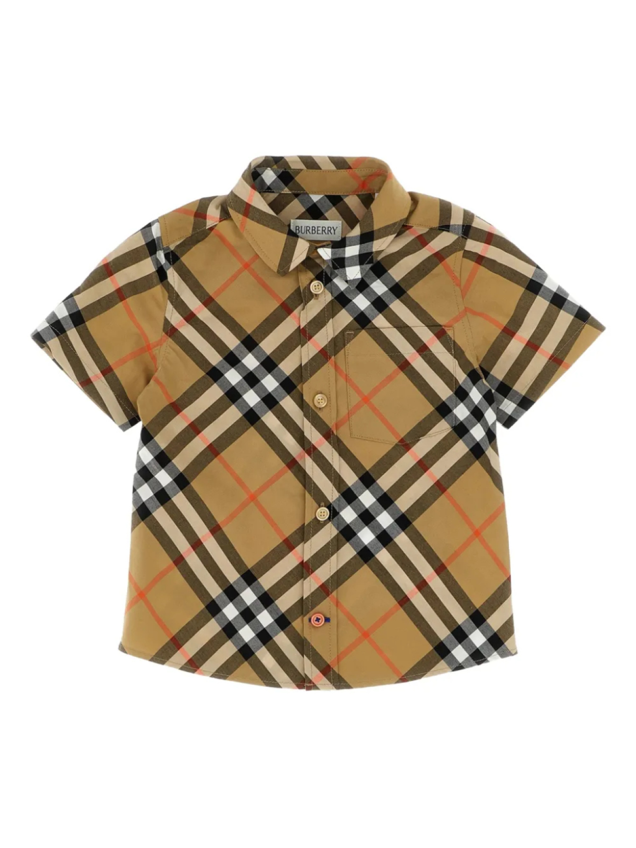 

Рубашка Оуэна Burberry Kids, нейтральный