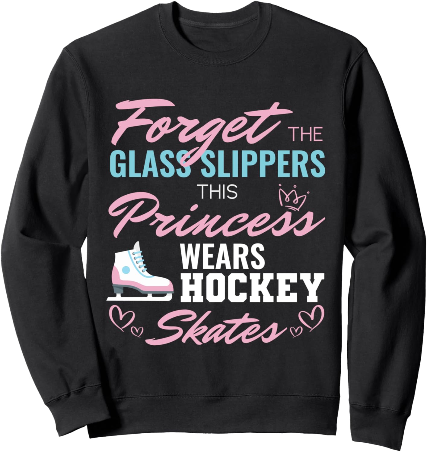 

Забудьте о хрустальных туфельках, которые эта принцесса носит с хоккейными коньками. Толстовка, черная Hockey Girls Unique Gifts