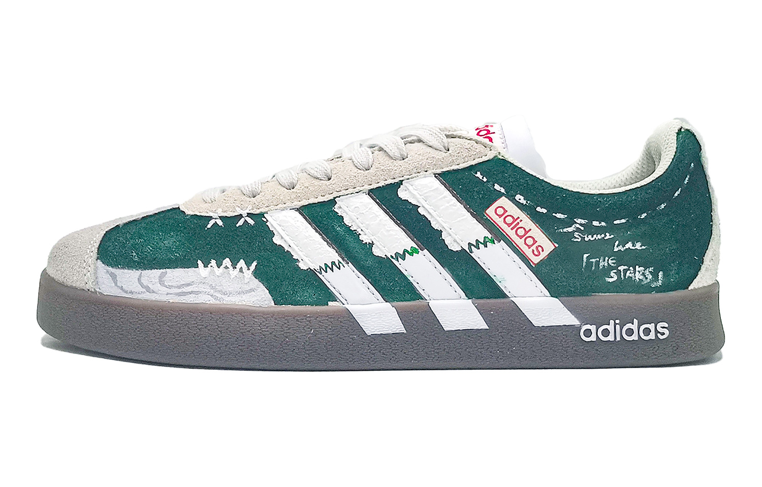 

Adidas VL COURT 2.0 устойчивые к истиранию лоу-топ скейтборд кроссовки унисекс серо-зеленый, цвет Gray Green