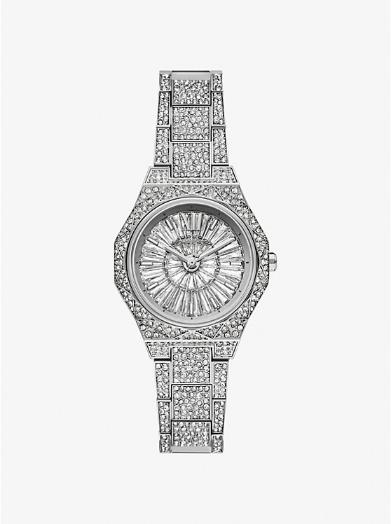 

Серебристые часы Mini Raquel Pavé Michael Kors, серебряный