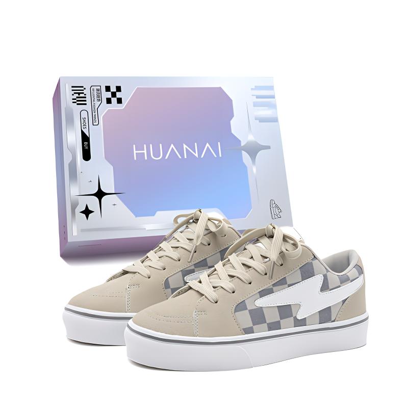 

HUANAI Износостойкие дышащие низкие скейтерские кеды унисекс Glacier Gray, цвет Glacier Gray