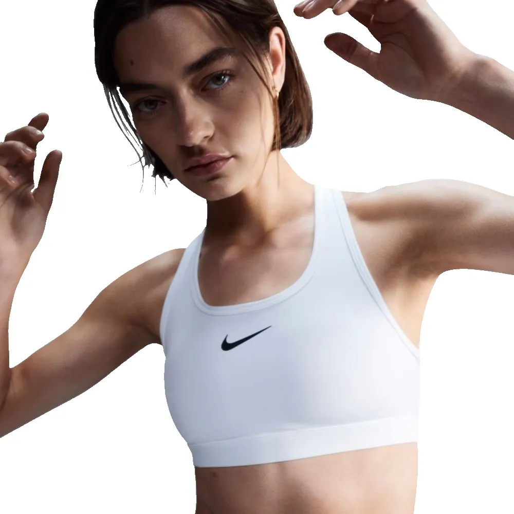 

Спортивный бюстгальтер Nike Swoosh Medium Impact Sports Bra, белый