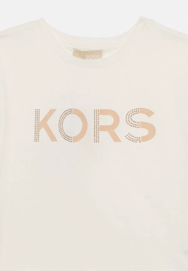 Футболка с принтом Michael Kors Kids, Off-White — фото 4