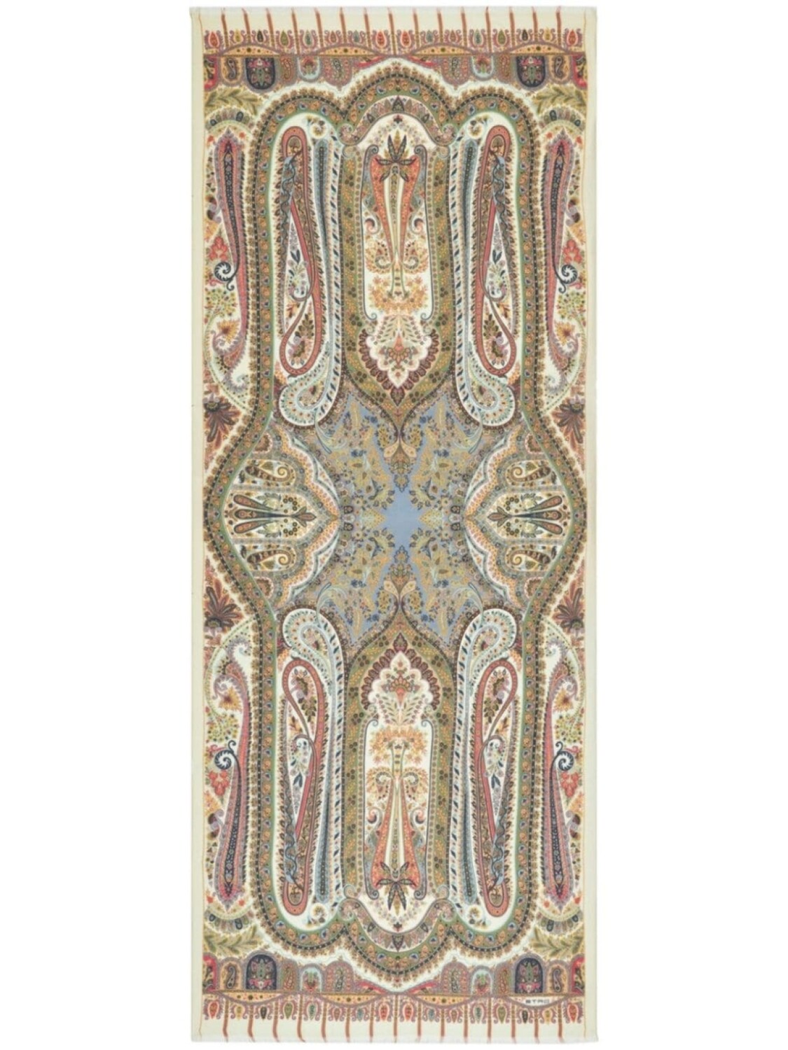 

ETRO шарф из смеси кашемира и шелка с узором пейсли, нейтральный цвет