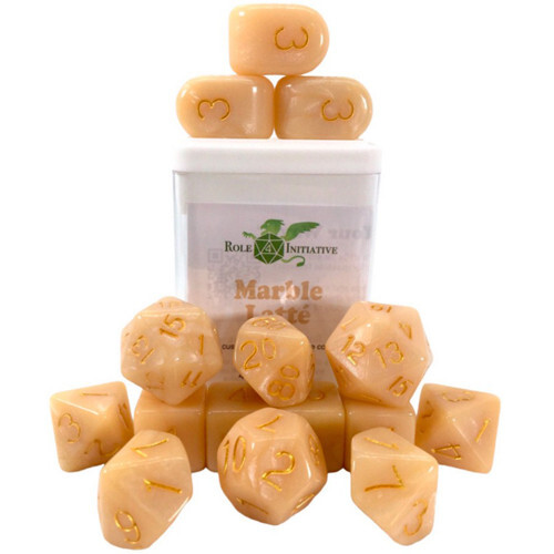 

Аксессуары Role 4 Initiative R4I Dice w/Arch'd4: Marble - Latte (15)
