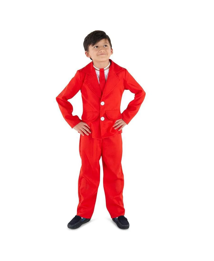 Детский праздничный костюм: пиджак, брюки и галстук Dress Up America, красный — фото 2