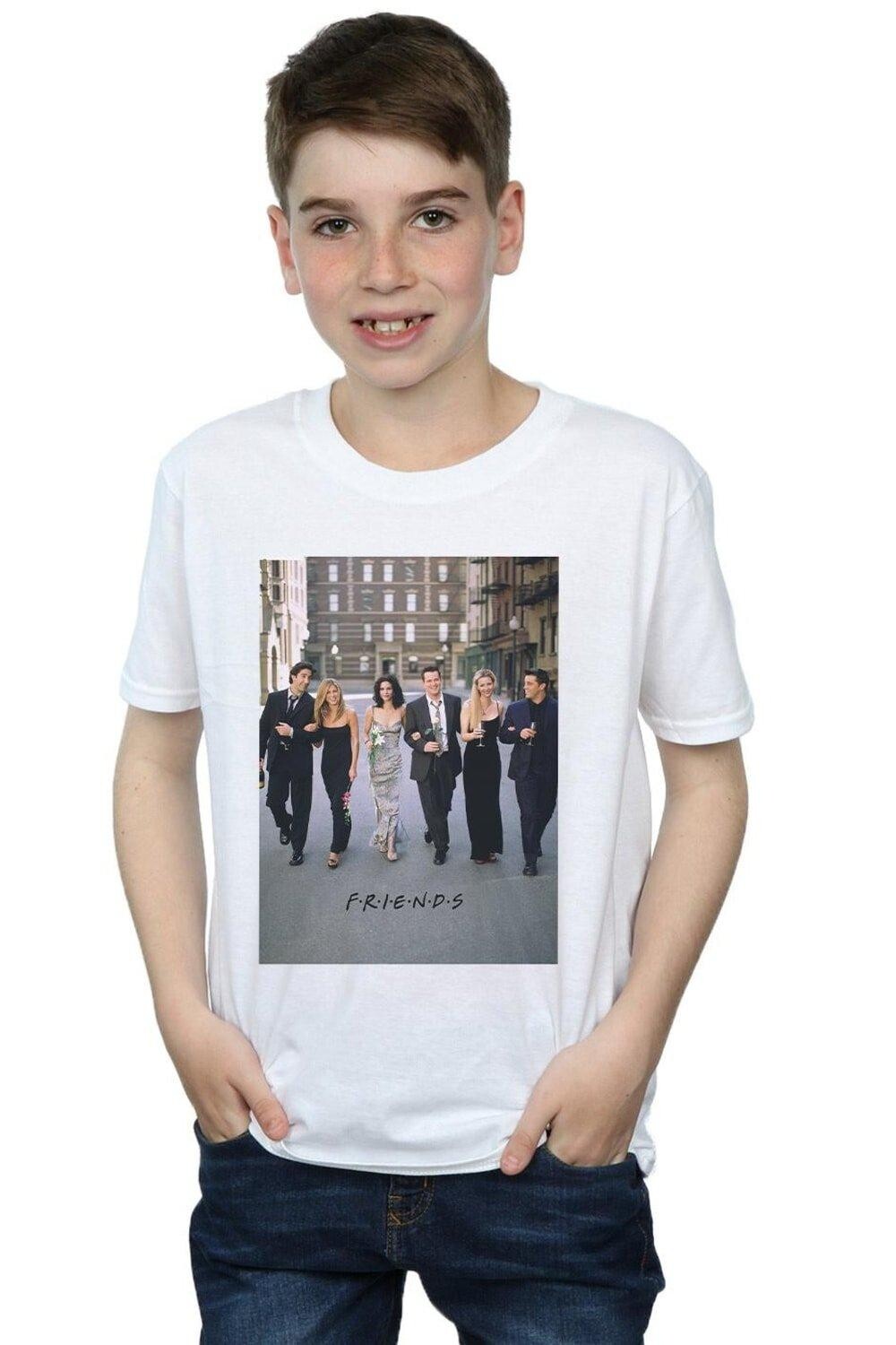 

Футболка с шампанским и цветами Friends, белый