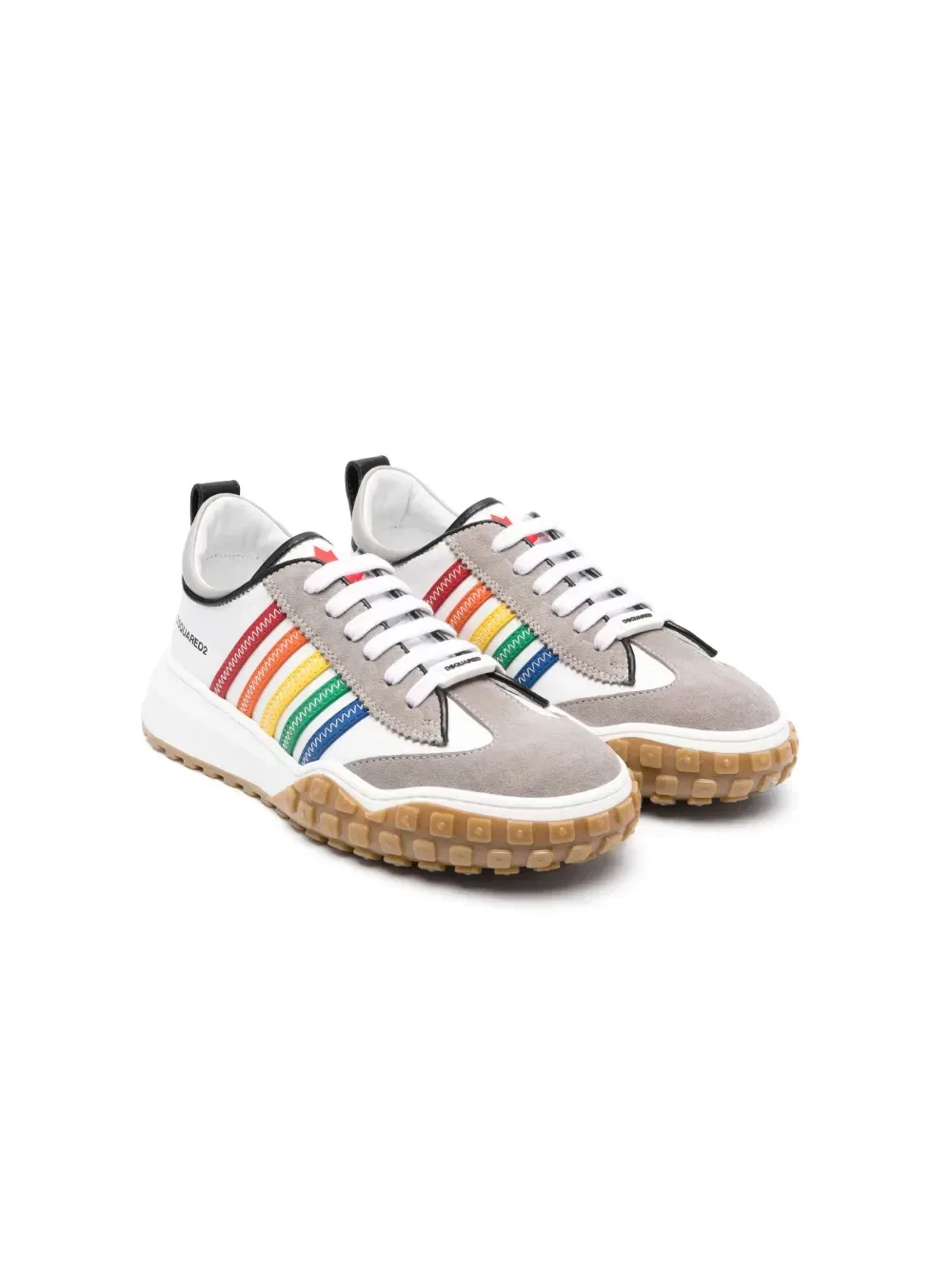 Кроссовки с полосками Dsquared2 Kids, белый
