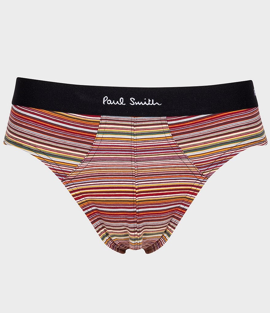 

Трусики в полоску с фирменной надписью Paul Smith, красный