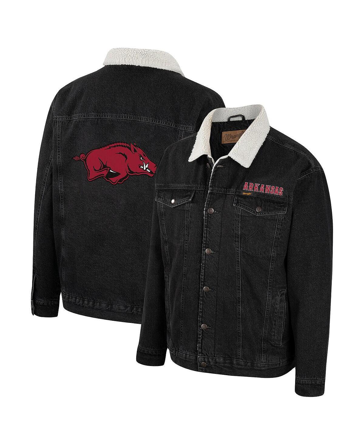 

Мужская джинсовая куртка на пуговицах в стиле вестерн x Wrangler Charcoal Arkansas Razorbacks Colosseum, Черный, Мужская джинсовая куртка на пуговицах в стиле вестерн x Wrangler Charcoal Arkansas Razorbacks Colosseum
