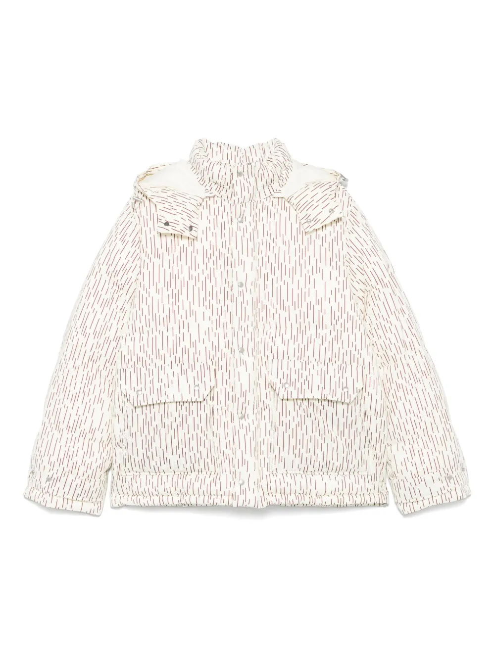 

Пуховик в полоску FURSAC, нейтральный