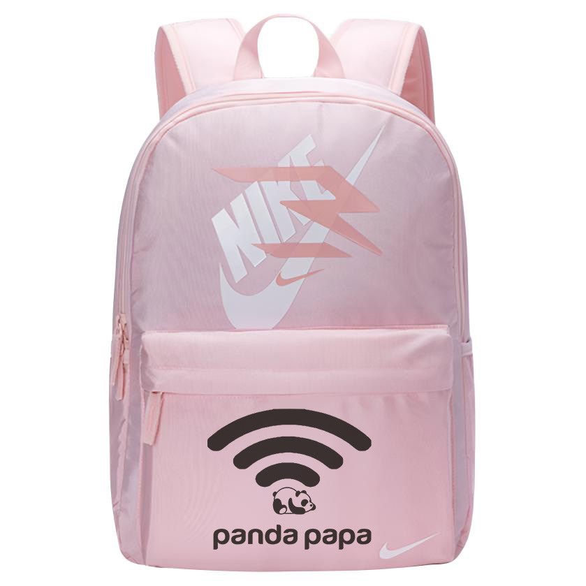 

Converse Полиэстеровый рюкзак с термопереносом для женщин Пыльно-розовый с изображением щенка и гамбургера, Signal Panda