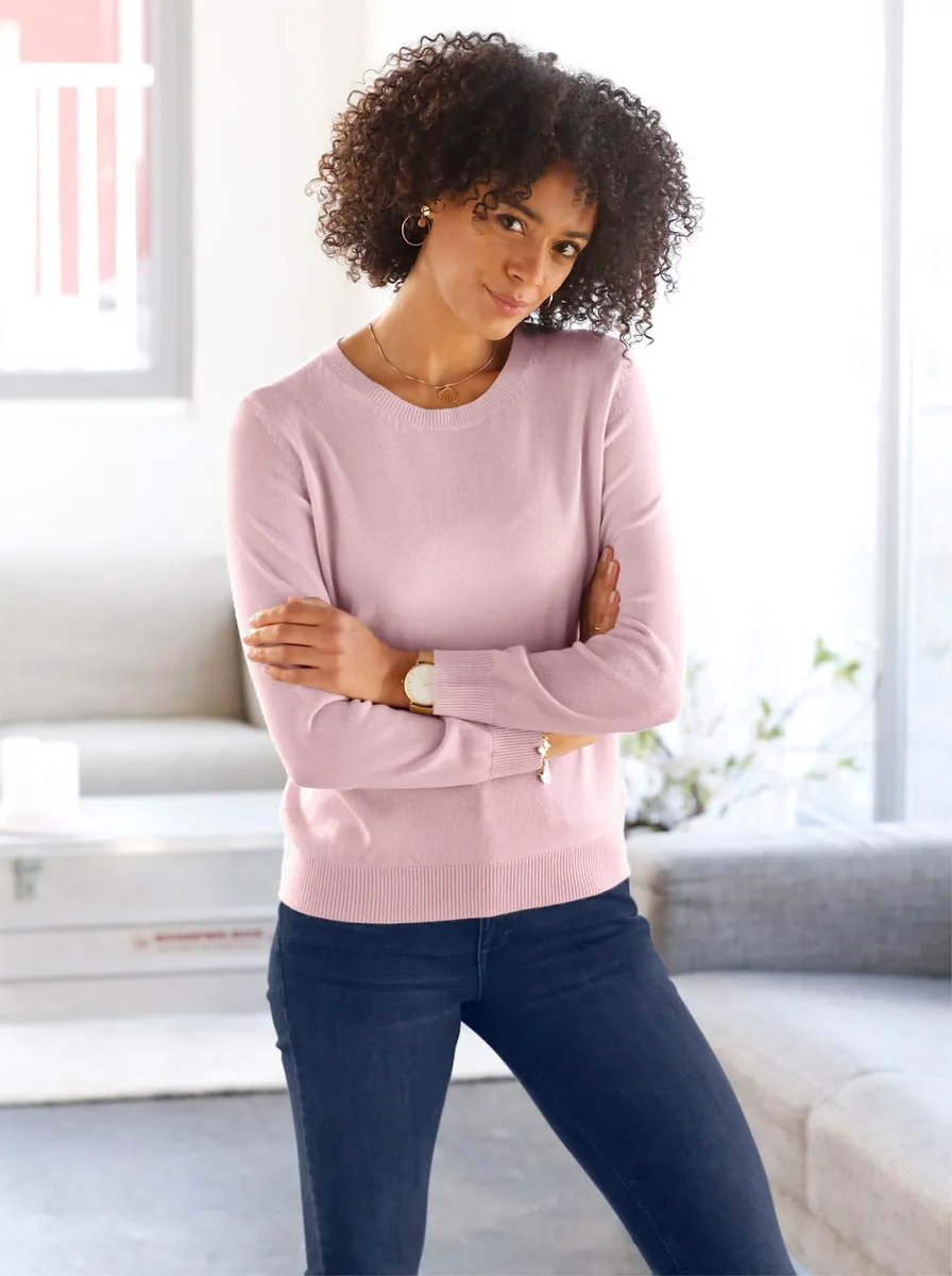 

Свитер с круглым вырезом Classic Basics "Пуловер", цвет Rosé